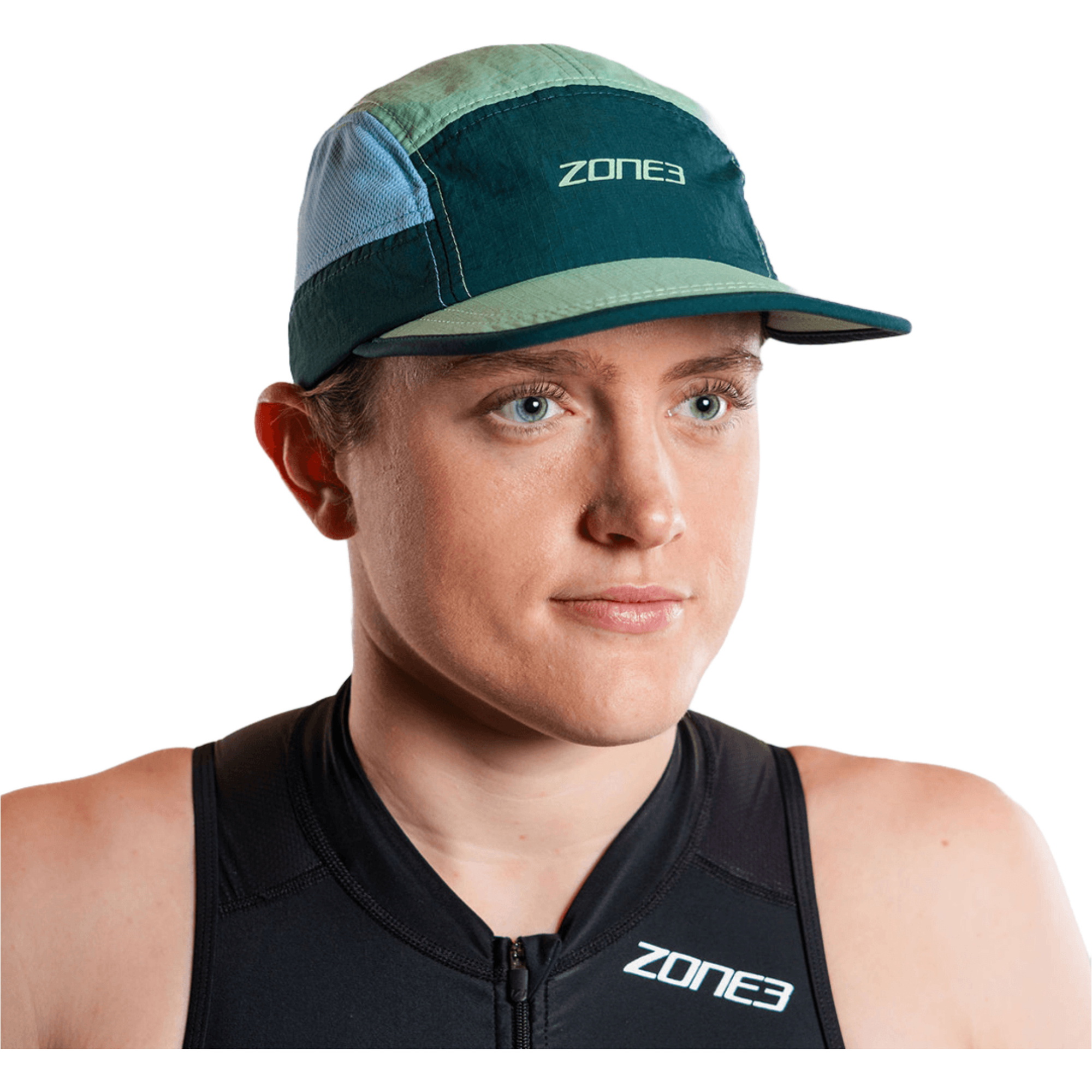 2026 ZONE3 5-Panel Running Cap RA26LWPC127 - Teal